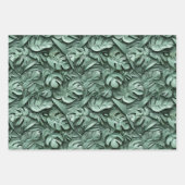 Embossed Shades of Green Inpakpapier Vel (Voorkant 3)