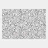 Embossed Shades of Silver Gray Inpakpapier Vel (Voorkant 2)