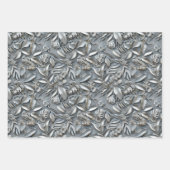 Embossed Shades of Silver Gray Inpakpapier Vel (Voorkant)