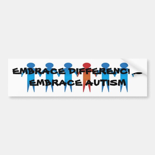 EMBRACE AUTISM BUMPERSTICKER (Voorkant)