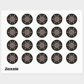 Embrace Chaos Abstract Ronde Sticker (Vel)