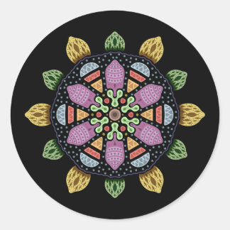 Embrace Chaos Abstract Ronde Sticker