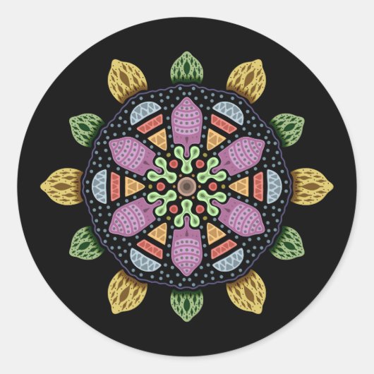 Embrace Chaos Abstract Ronde Sticker (Voorkant)