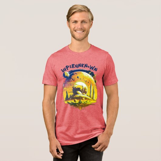 Embrace Cosmic Wonder - Superunknown Sunset Tri-Blend Shirt (Voorkant volledig)