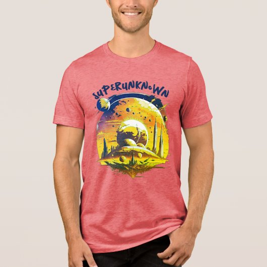 Embrace Cosmic Wonder - Superunknown Sunset Tri-Blend Shirt (Voorkant)