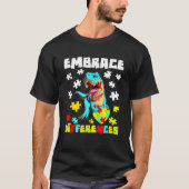 Embrace Difference T Rex Dinosaur Autistic Puzzle T-shirt (Voorkant)
