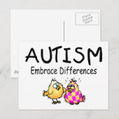 Embrace Differences (2 kuikens) Briefkaart (Voorkant / Achterkant)