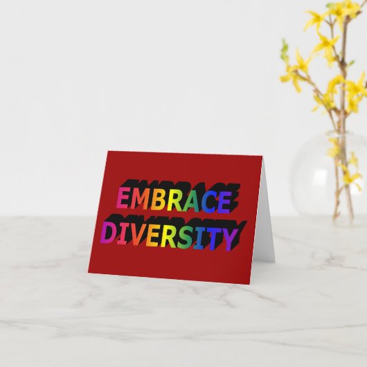 Embrace Diversity Notecard Kaart (Gele Bloem)
