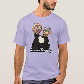 Embrace Diversity Robber en Policeman T-shirt