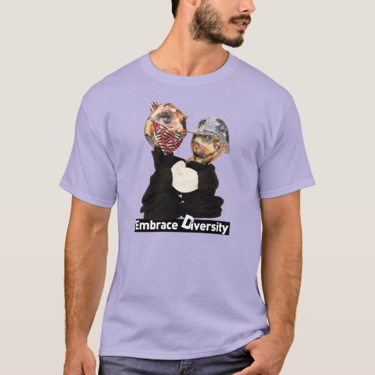 Embrace Diversity Robber en Policeman T-shirt (Voorkant)