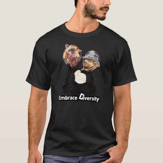 Embrace Diversity Robber en Policeman T-shirt (Voorkant)