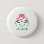 Embrace Diversity Ronde Button 5,7 Cm (Voorkant)