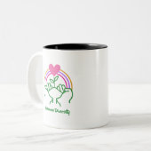 Embrace Diversity Tweekleurige Koffiemok (Voorkant links)