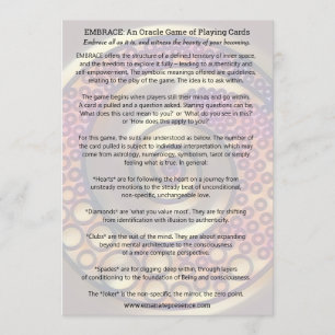 EMBRACE: een Oracle-spel van speelkaarten Kaart