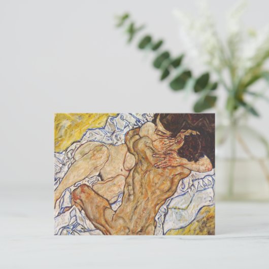 Embrace Egon Schiele Briefkaart (Staand voorkant)
