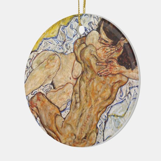 Embrace Egon Schiele Keramisch Ornament (Links)