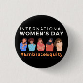 Embrace Equity International Women's Day 2023 Ronde Button 3,2 Cm (Voorkant)