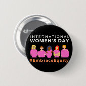 Embrace Equity International Women's Day 2023 Ronde Button 5,7 Cm (Voorkant /achterkant)