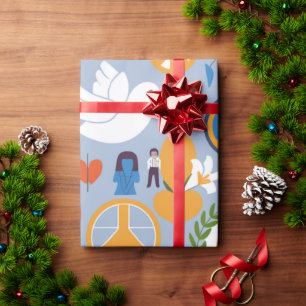 Embrace Global Unity Colorful Peace and Harmony Cadeaupapier