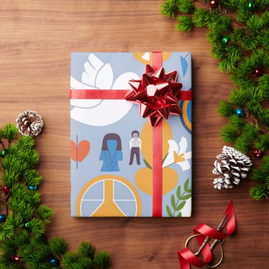 Embrace Global Unity | Colorful Peace and Harmony Cadeaupapier (Feestdagen Geschenken)