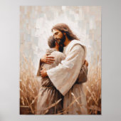 Embrace Him, Christian Art, Jesus Hugging Man, Jes Poster (Voorkant)