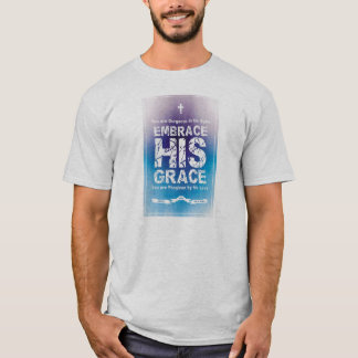 "Embrace HIS Grace"-Mannen T-Shirt - Grijs