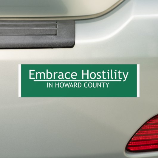 Embrace Hostility Bumpersticker (Op auto)