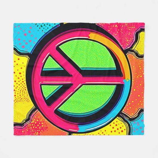 Embrace Inner Peace & Joy Fleece Deken (Voorkant (Horizontaal))