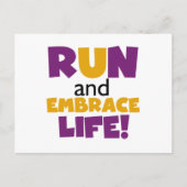 Embrace Life Paars Yellow Briefkaart (Voorkant)