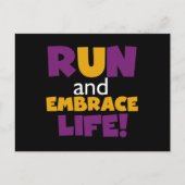 Embrace Life Paars Yellow Briefkaart (Voorkant)