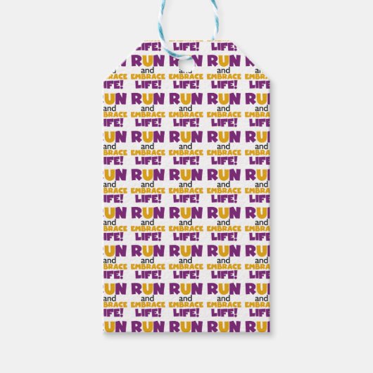 Embrace Life Paars Yellow Cadeaulabel (Voorkant)