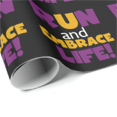 Embrace Life Paars Yellow Cadeaupapier (Rol Hoek)