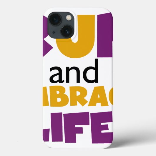 Embrace Life Paars Yellow Case-Mate iPhone Case (Achterkant)