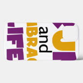 Embrace Life Paars Yellow Case-Mate iPhone Case (Achterkant (horizontaal))