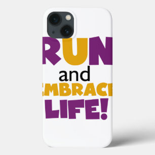 Embrace Life Paars Yellow iPhone 13 Hoesje