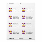 Embrace Life Paars Yellow Etiket (Full Sheet)