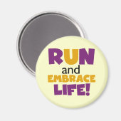 Embrace Life Paars Yellow Magneet (Voorkant / Achterkant)