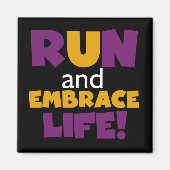 Embrace Life Paars Yellow Magneet (Voorkant)