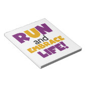 Embrace Life Paars Yellow Notitieblok (Schuin)