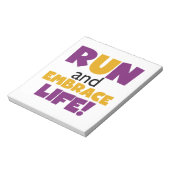 Embrace Life Paars Yellow Notitieblok (Linkerzijde)