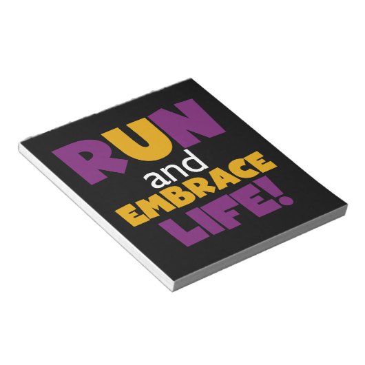 Embrace Life Paars Yellow Notitieblok (Schuin)