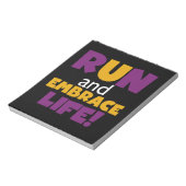 Embrace Life Paars Yellow Notitieblok (Linkerzijde)