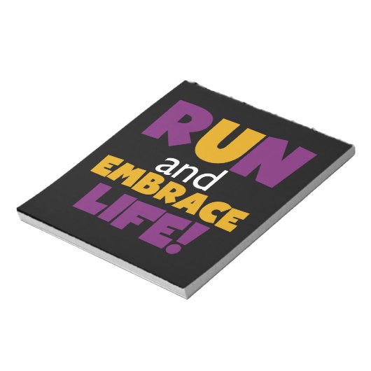 Embrace Life Paars Yellow Notitieblok (Linkerzijde)