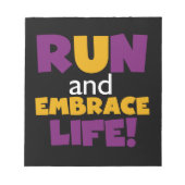 Embrace Life Paars Yellow Notitieblok (Voorkant)