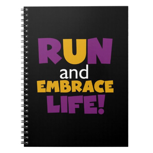 Embrace Life Paars Yellow Notitieboek (Voorkant)