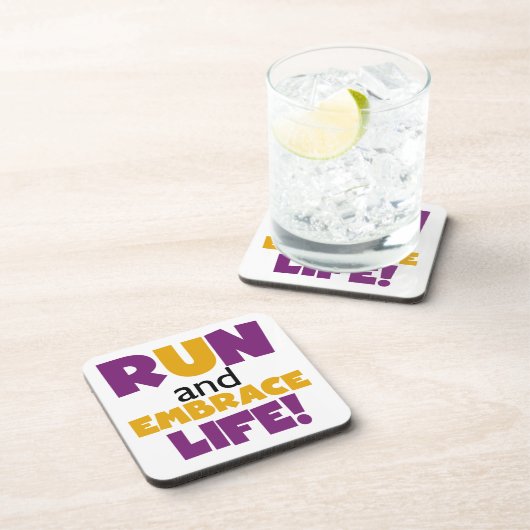 Embrace Life Paars Yellow Onderzetter (Rechterzijde)