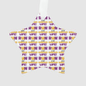 Embrace Life Paars Yellow Ornament (achterkant)