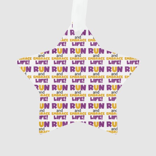 Embrace Life Paars Yellow Ornament (achterkant)