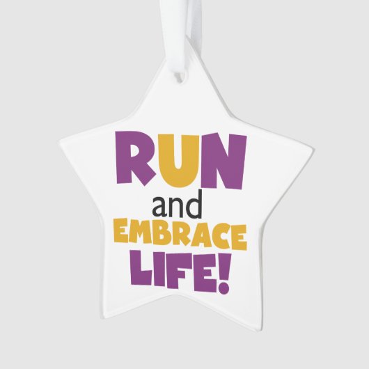 Embrace Life Paars Yellow Ornament (voorkant)