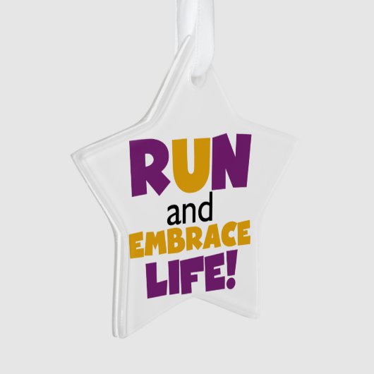 Embrace Life Paars Yellow Ornament (voorkant)